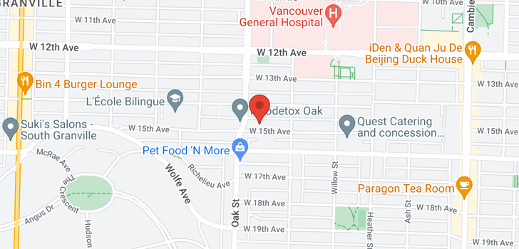 map of 314 965 W 15TH AVENUE